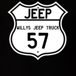 Highway Route Sign Jeep 9157 Willys Jeep Truck T Shirt