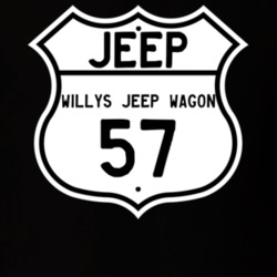 Highway Route Sign Jeep 9157 Willys Jeep Wagon T Shirt