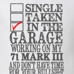Single Taken In The Garage Working On My 1971 Lincoln Mark III T Shirt
