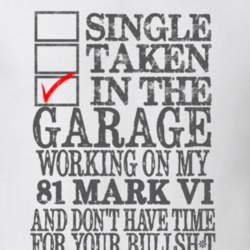 Single Taken In The Garage Working On My 1981 Lincoln Mark VI T Shirt