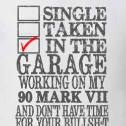 Single Taken In The Garage Working On My 1990 Lincoln Mark VII T Shirt