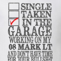 Single Taken In The Garage Working On My 2008 Lincoln Mark LT T Shirt