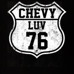 Highway Route Sign 1976 Chevy Luv Distressed Look T Shirt