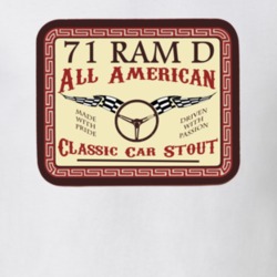 1971 Dodge Ram D Custom Beer Lable T Shirt