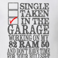 Single Taken In The Garage 1982 Dodge Ram 50 Distressed Look T Shirt