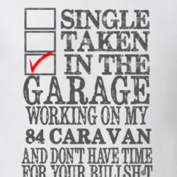 Single Taken In The Garage 1984 Dodge Caravan Distressed Look T Shirt