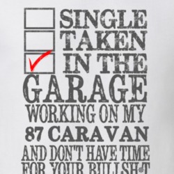 Single Taken In The Garage 1987 Dodge Caravan Distressed Look T Shirt