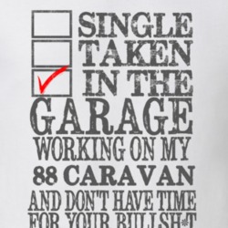 Single Taken In The Garage 1988 Dodge Caravan Distressed Look T Shirt