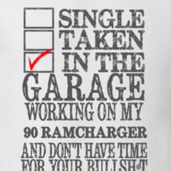 Single Taken In The Garage 1990 Dodge Ramcharger Distressed Look T Shi