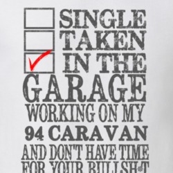 Single Taken In The Garage 1994 Dodge Caravan Distressed Look T Shirt