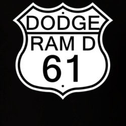 Highway Route Sign 1961 Dodge Ram D T Shirt