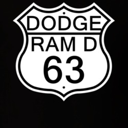 Highway Route Sign 1963 Dodge Ram D T Shirt