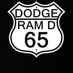 Highway Route Sign 1965 Dodge Ram D T Shirt