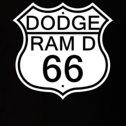 Highway Route Sign 1966 Dodge Ram D T Shirt