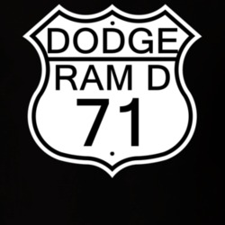 Highway Route Sign 1971 Dodge Ram D T Shirt