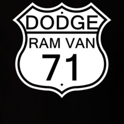 Highway Route Sign 1971 Dodge Ram Van T Shirt