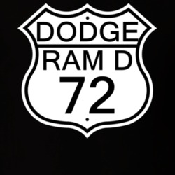 Highway Route Sign 1972 Dodge Ram D T Shirt