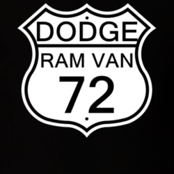 Highway Route Sign 1972 Dodge Ram Van T Shirt