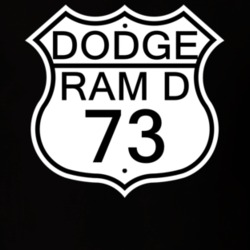 Highway Route Sign 1973 Dodge Ram D T Shirt