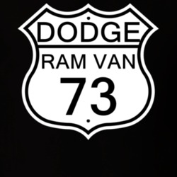 Highway Route Sign 1973 Dodge Ram Van T Shirt