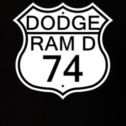 Highway Route Sign 1974 Dodge Ram D T Shirt