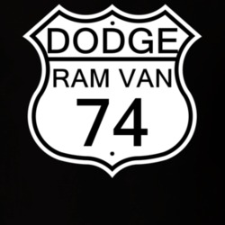 Highway Route Sign 1974 Dodge Ram Van T Shirt
