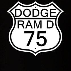 Highway Route Sign 1975 Dodge Ram D T Shirt