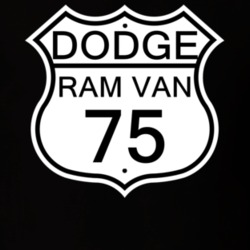 Highway Route Sign 1975 Dodge Ram Van T Shirt