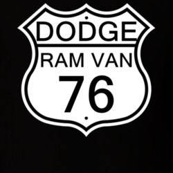 Highway Route Sign 1976 Dodge Ram Van T Shirt