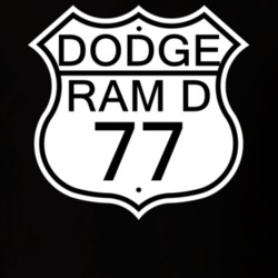 Highway Route Sign 1977 Dodge Ram D T Shirt