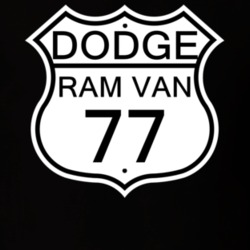 Highway Route Sign 1977 Dodge Ram Van T Shirt