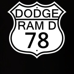 Highway Route Sign 1978 Dodge Ram D T Shirt