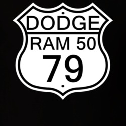Highway Route Sign 1979 Dodge Ram 50 T Shirt