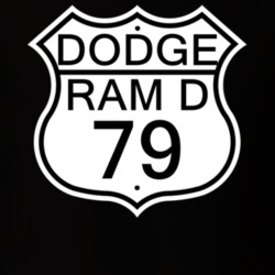 Highway Route Sign 1979 Dodge Ram D T Shirt