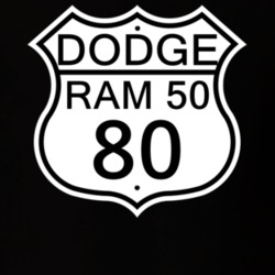 Highway Route Sign 1980 Dodge Ram 50 T Shirt
