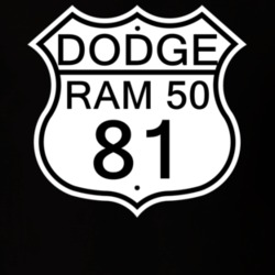 Highway Route Sign 1981 Dodge Ram 50 T Shirt