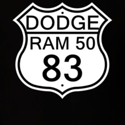 Highway Route Sign 1983 Dodge Ram 50 T Shirt