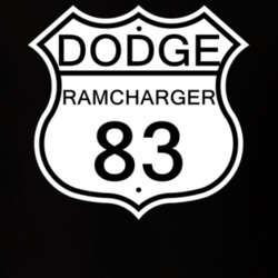 Highway Route Sign 1983 Dodge Ramcharger T Shirt