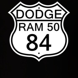 Highway Route Sign 1984 Dodge Ram 50 T Shirt