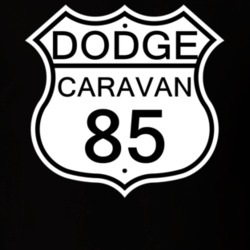 Highway Route Sign 1985 Dodge Caravan T Shirt
