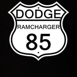 Highway Route Sign 1985 Dodge Ramcharger T Shirt