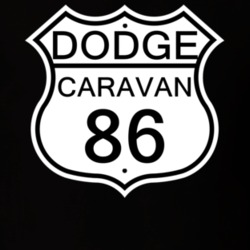 Highway Route Sign 1986 Dodge Caravan T Shirt