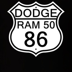 Highway Route Sign 1986 Dodge Ram 50 T Shirt