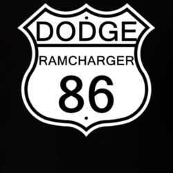 Highway Route Sign 1986 Dodge Ramcharger T Shirt