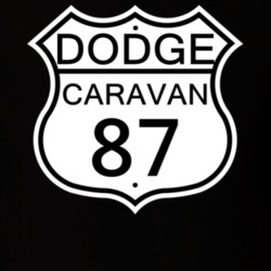 Highway Route Sign 1987 Dodge Caravan T Shirt