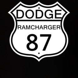 Highway Route Sign 1987 Dodge Ramcharger T Shirt