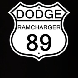 Highway Route Sign 1989 Dodge Ramcharger T Shirt
