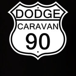 Highway Route Sign 1990 Dodge Caravan T Shirt