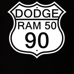 Highway Route Sign 1990 Dodge Ram 50 T Shirt