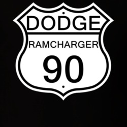 Highway Route Sign 1990 Dodge Ramcharger T Shirt